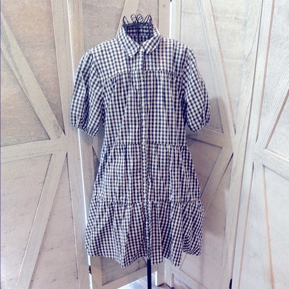 Abercrombie & Fitch Black and White Checkered Dress